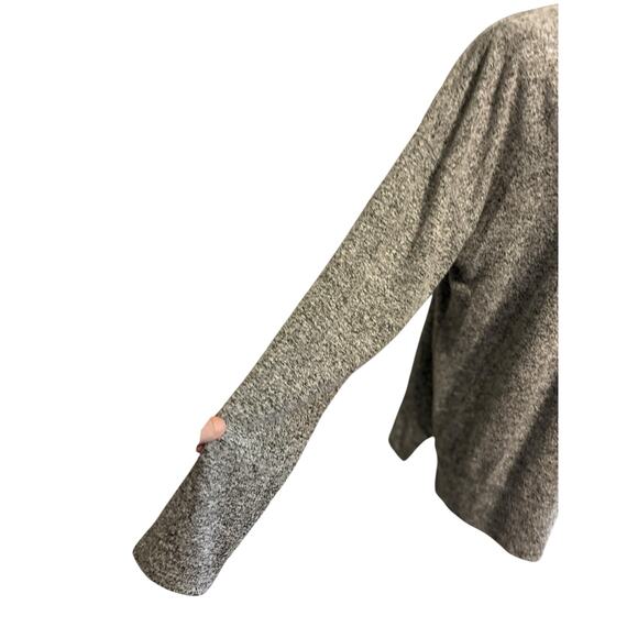 Lucky Brand Lightweight Sweater Lg Verigated Black Gray Long Sleeve Oversized - Picture 5 of 8